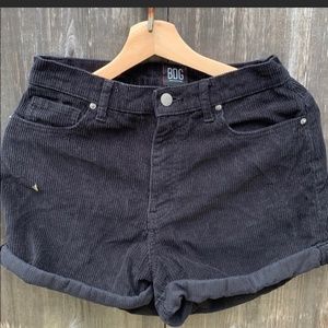 Urban Outfitters BDG black corduroy shorts.